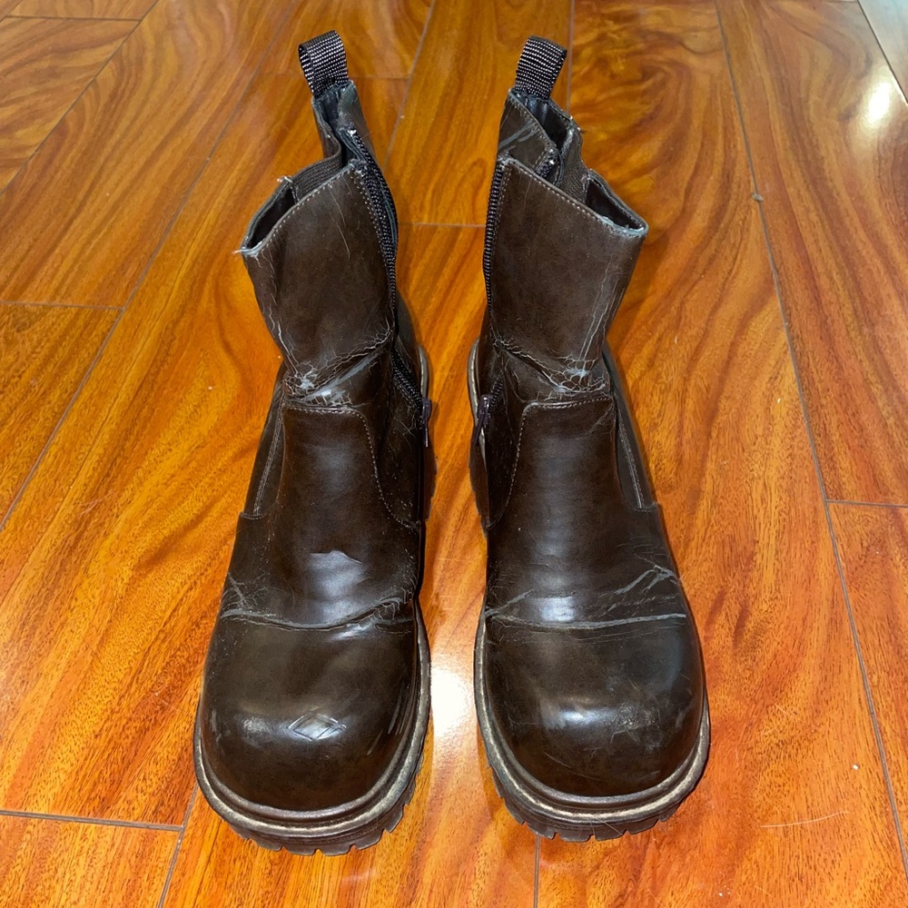 Women's Dark Brown Combat Boots